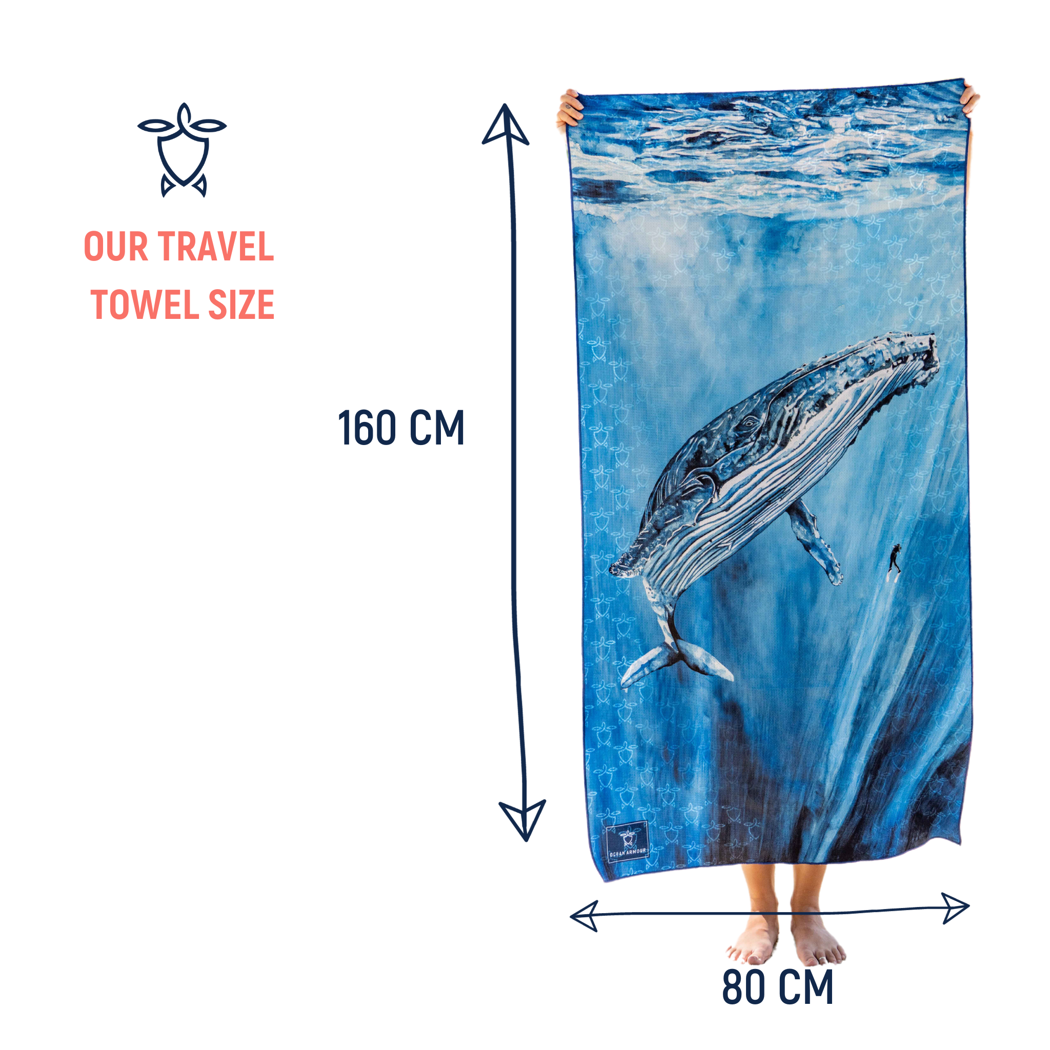 Sand-Free Beach Towel - Humpback Whale