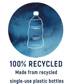 Recycled plastic bottle icon